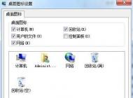 Win7顯示桌面圖標【計算機、網(wǎng)絡(luò)、用戶文件、控制面板、IE】