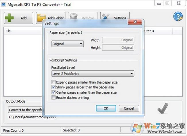 Mgosoft XPS To PS Converter v7.3.1(XPS/PXL文檔轉(zhuǎn)PS工具)