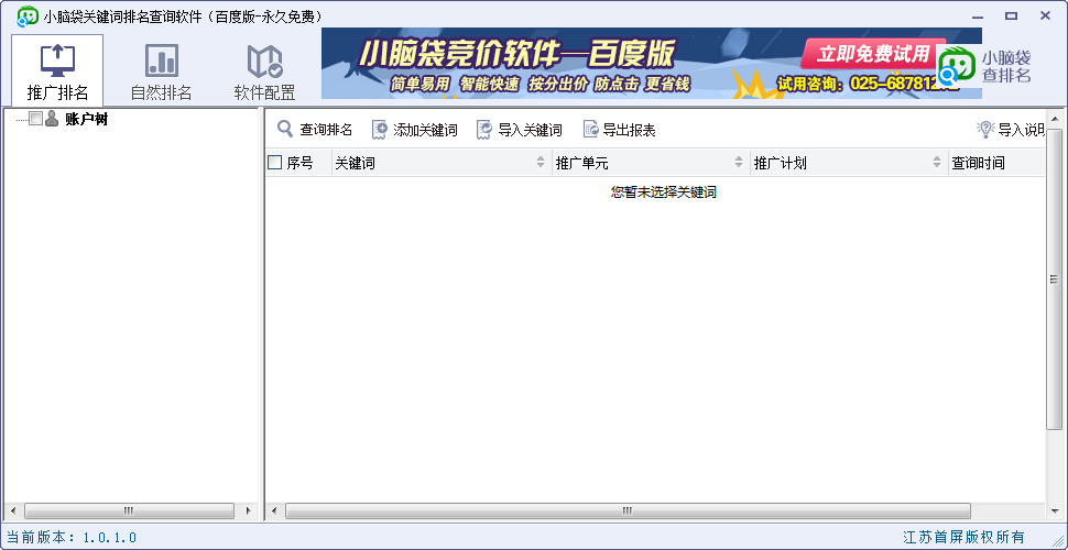 關鍵詞排名查詢工具_小腦袋關鍵詞排名查詢軟件(永久免費)