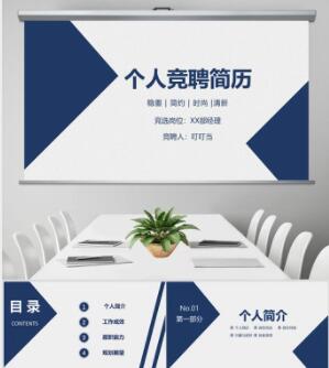 崗位競(jìng)聘報(bào)告PPT模板(5款精美)