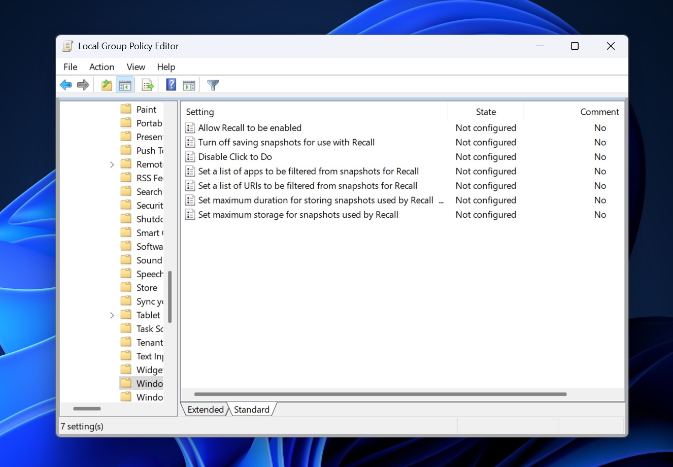 Win11 24H2 怎么禁用 Recall AI 回顧功能