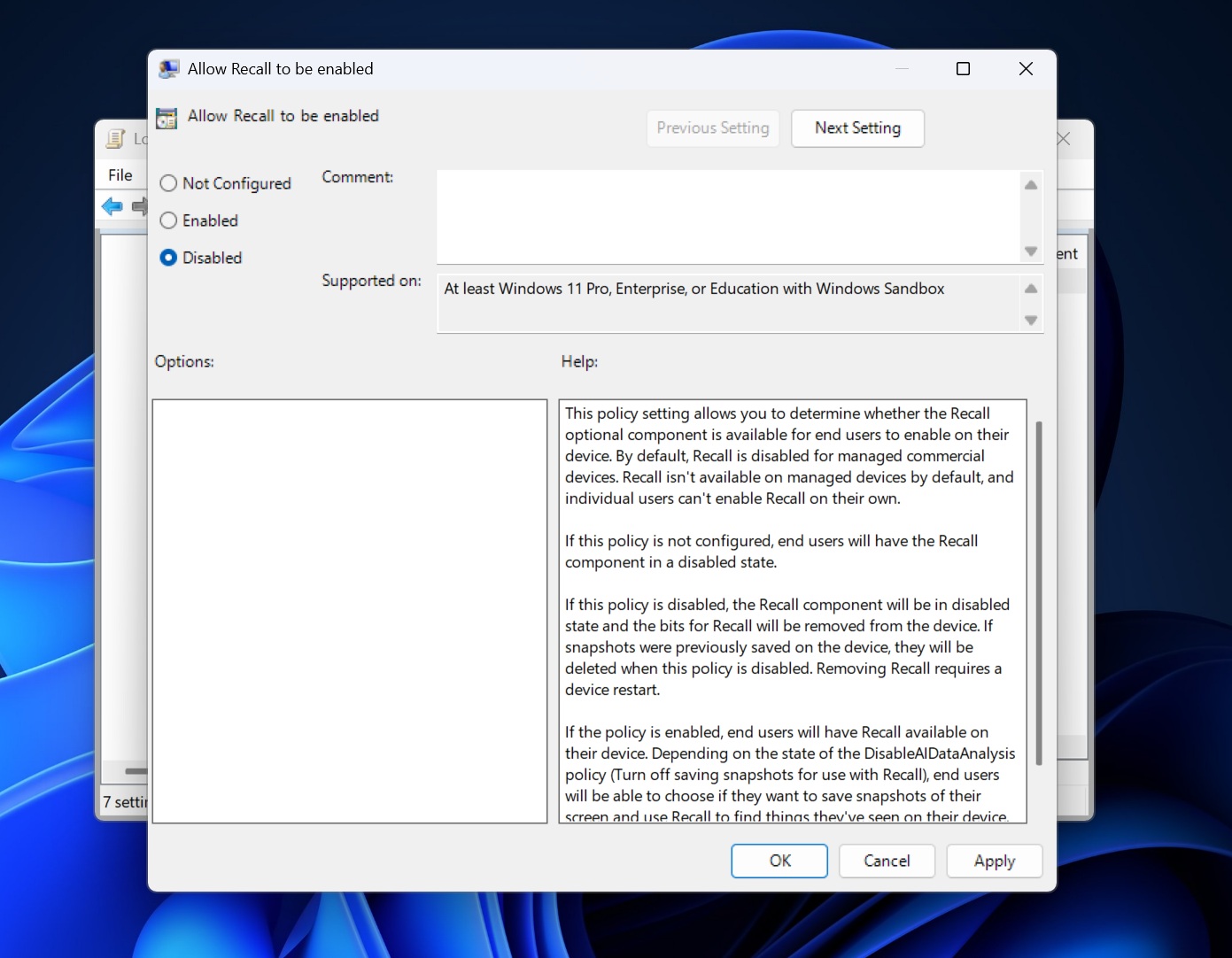 Win11 24H2 怎么禁用 Recall AI 回顧功能