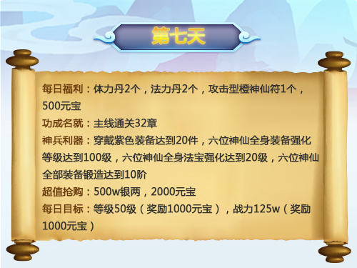 七日活動任務攻略指南截圖7