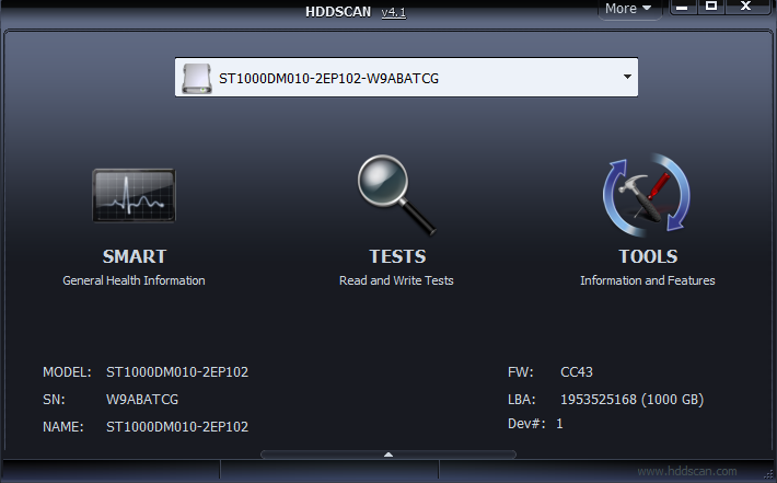 HDDScan