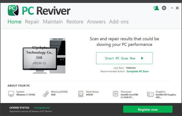 PC Reviver電腦優(yōu)化維護(hù)工具